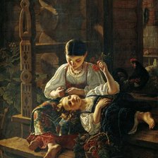 Схема вышивки «На крыльце»