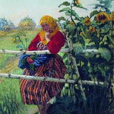 Схема вышивки «Куликов. У Околицы.1913.»