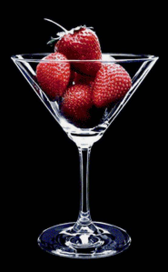 Клубника в бокале - ягоды, клубника, бокал, натюрморт - предпросмотр