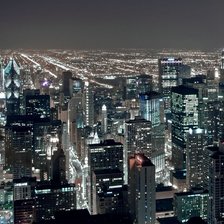 Схема вышивки «Ночной город»