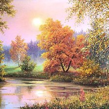 Схема вышивки «Осеннее утро»