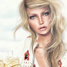 Схема вышивки «девушка»