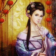 Схема вышивки «Девушка»