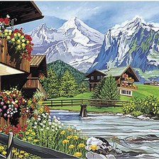 Схема вышивки «альпийское лето»