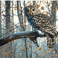 Схема вышивки «совушка»