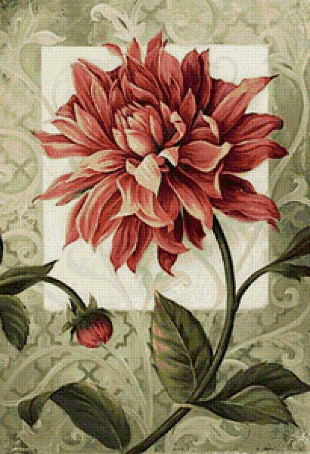 винтажные георгины - предпросмотр