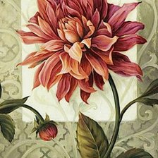 Схема вышивки «винтажные георгины»