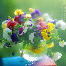 Схема вышивки «букет за окном»