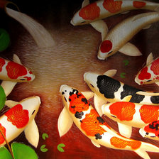 Схема вышивки «9 карпов»