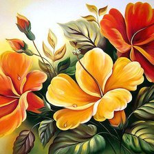 Схема вышивки «Гибискус»