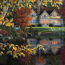 Схема вышивки «пейзаж»