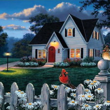 Схема вышивки «пейзаж»