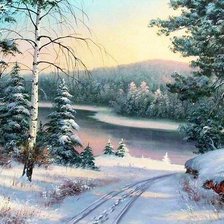 Схема вышивки «пейзаж»