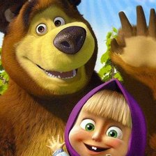 Схема вышивки «Маша и медведь»