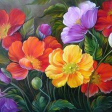 Схема вышивки «цветы»