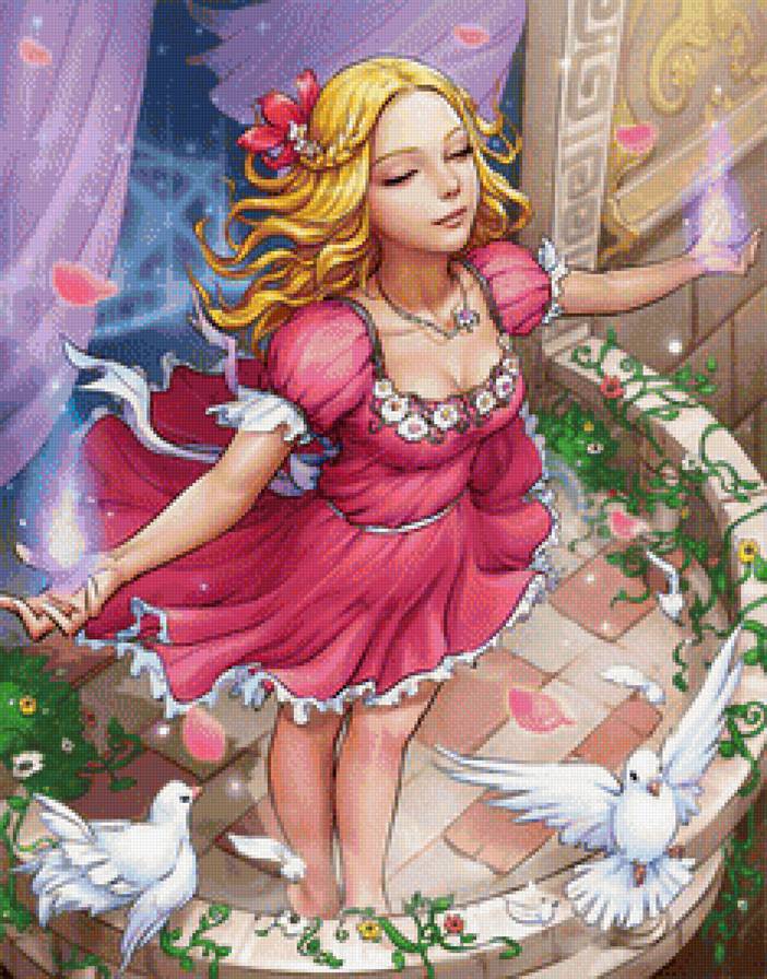 Девушка - фэнтази, сказки, иллюстрации - предпросмотр