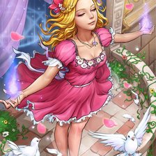 Схема вышивки «Девушка»