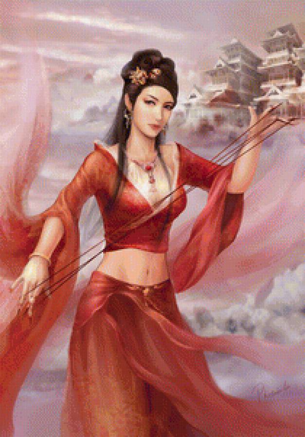 Девушка - сказки, иллюстрация - предпросмотр