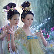 Схема вышивки «Девушка»