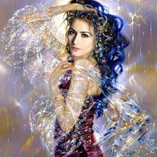 Схема вышивки «Девушка»