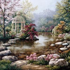 Схема вышивки «Пейзаж»