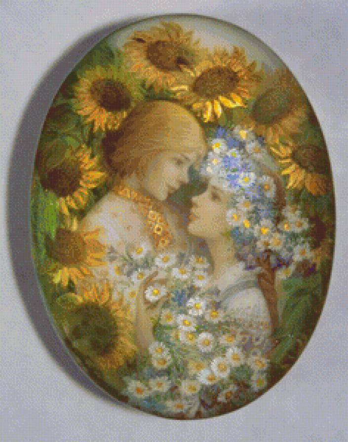 лето. влюбленные - девушка, портрет, юноша - предпросмотр