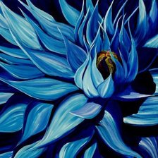 Схема вышивки «Синий цветок»