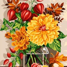 Схема вышивки «осенний букет»