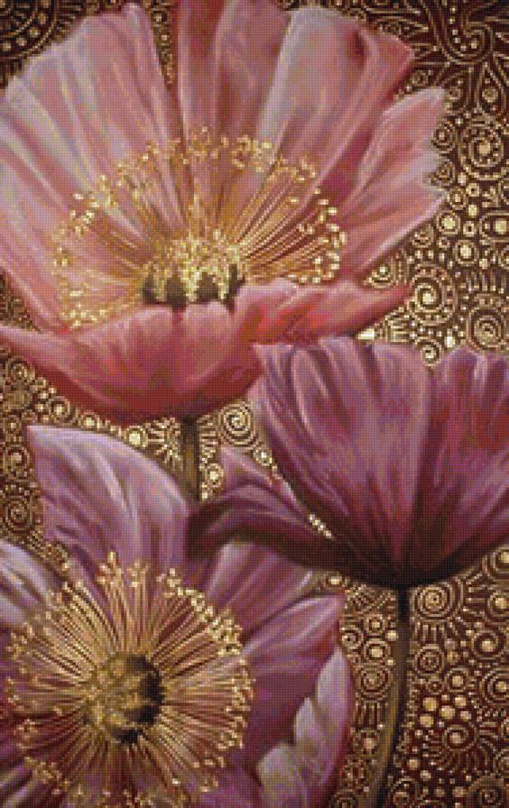 Диптих "Маки" - мак, диптих, букет, маки, панель, полевые цветы, панно, цветы - предпросмотр