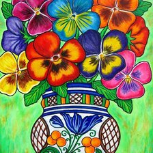 Схема вышивки «Яркий букет»