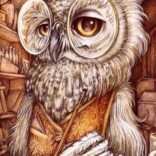 Схема вышивки «Умная сова»