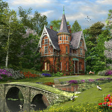 Схема вышивки «Пейзаж»