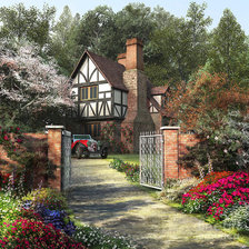 Схема вышивки «Пейзаж»