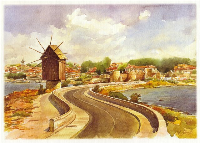 Несебр. Болгария - города, художники - оригинал