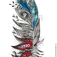 Схема вышивки «Перо»