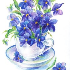 Схема вышивки «нежные цветы»