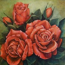 Схема вышивки «розы»