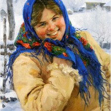 Схема вышивки «Девушка»