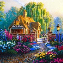 Схема вышивки «дом»