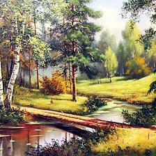 Схема вышивки «лес»