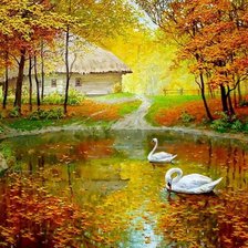 Схема вышивки «пейзаж»