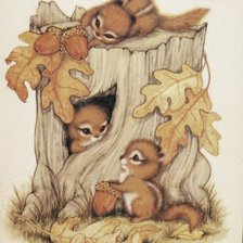 Схема вышивки «бельчата»
