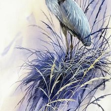 Схема вышивки «журавль»