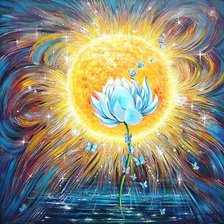 Схема вышивки «солнце, лотос, бабочки»