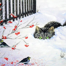 Схема вышивки «Хищник в засаде»