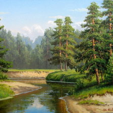 Схема вышивки «пейзаж»