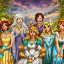 Схема вышивки «Принцессы Диснея»