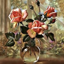 РОЗЫ В ВАЗЕ