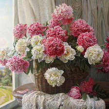 Схема вышивки «ПИОНЫ»