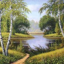 Схема вышивки «Русские берёзы»